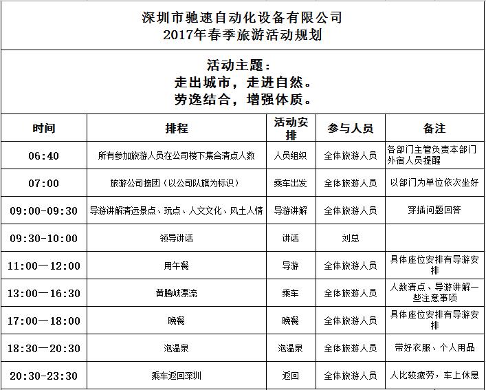 馳速五一活動安排 馳速五一活動安排